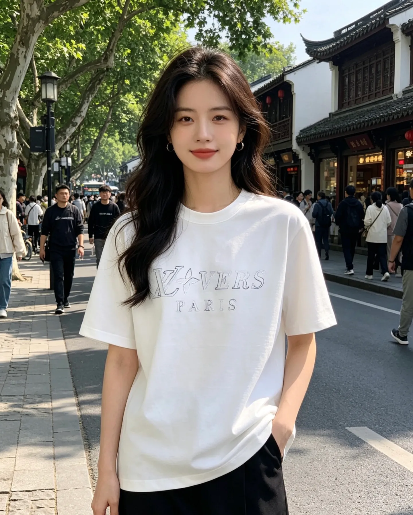 Louis Vuitton/Louis Vuitton colorful logo embroidered short sleeves